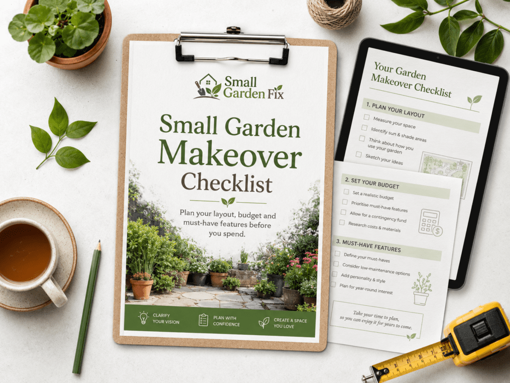Free Small Garden Makeover Checklist from Small Garden Fix